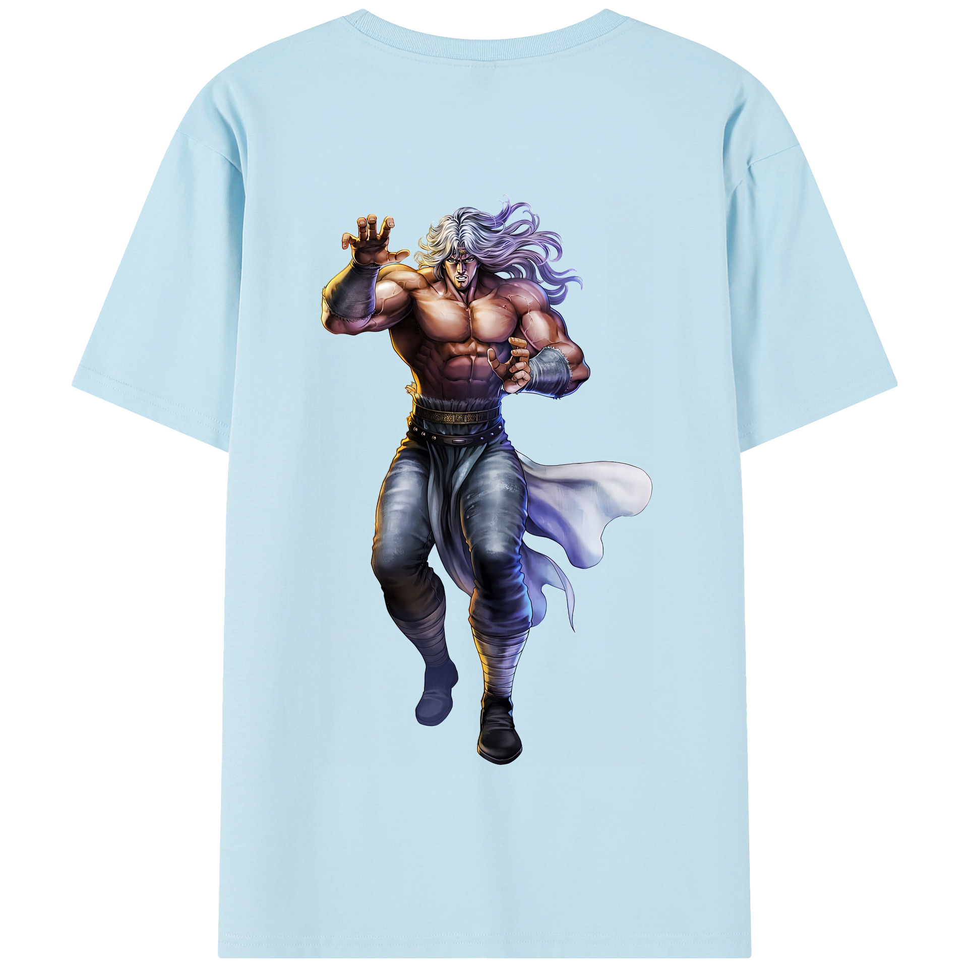 （画像用） 北斗の拳 Fist of the North Star 綿100％半袖Tシャツ（背面プリント）